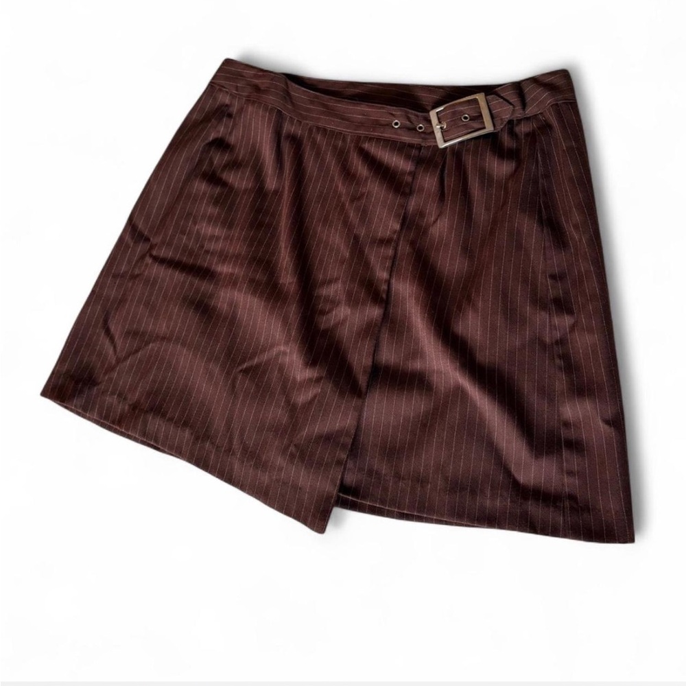 SOLD❌ Vintage pinstripe belted skirt